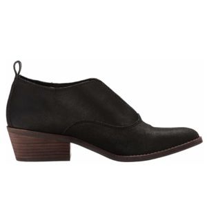 Lucky Brand Suede Block Heel Pull-On Ankle Boot